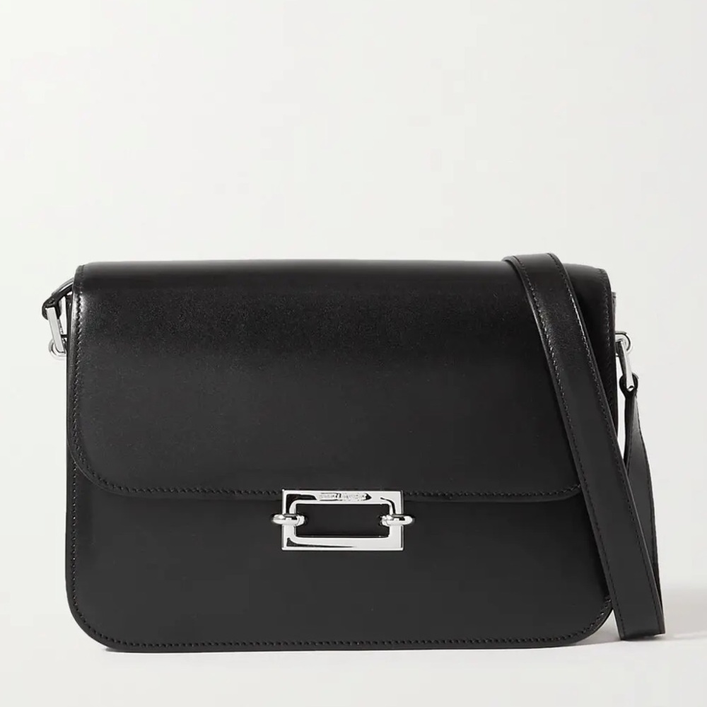 SAINT LAURENT Fermoir Leather Shoulder Bag